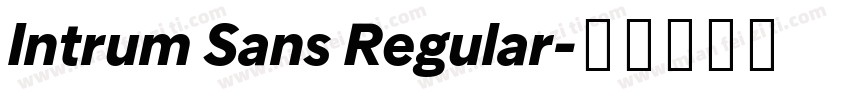 Intrum Sans Regular字体转换